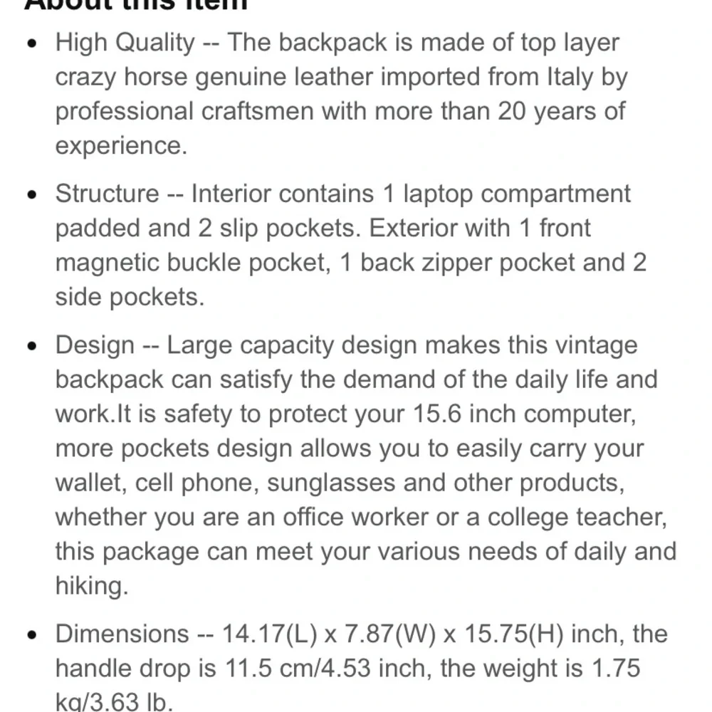 Brown Leather Backpack - Classic Men's Accessory